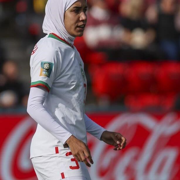 Morocco鈥檚 Benzina becomes the first senior-level Women鈥檚 World Cup player to compete in hijab